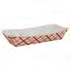 Southern Champion Paperboard Hot Dog Tray Red Check 7" X 2.75" X 1.5" 4 / 250 cs