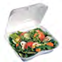 Novolex - Pactiv 6x6x3 White Foam Hinged Container  500 / cs