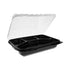 Novolex - Pactiv Hinged 4-Compartment Black Container 125 / cs