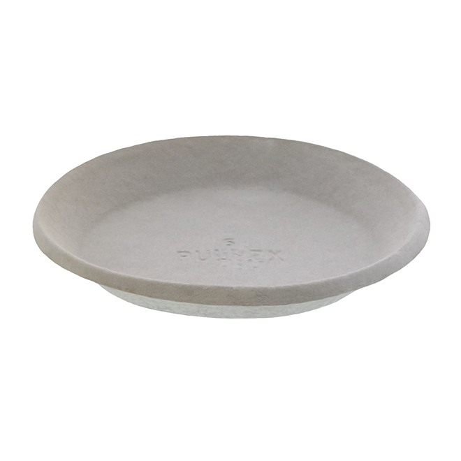 Novolex - Pactiv 9" Natural Pulpex Plate Molded Fiber 250 / cs; manufacturer item reference photograph