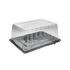 Novolex - Pactiv 1/4 Sheet Cake Black Base 6" Dome w/ LP Long Tab 60 / cs