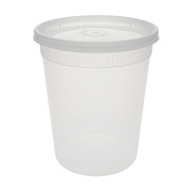 Novolex - Pactiv 32oz Clear Deli Container w/Lid  240 / cs; manufacturer item reference photograph