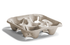 Chinet StrongHolder 8-32 oz 4-Cup Carrier Molder Fiber 8.5" x 8.5" x 1.75" 200 / cs
