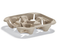 Chinet Flurry Beige 4 cup carrier 8.25"x8.25"x1.6" Pulp Shrinkwrapped 300 / cs