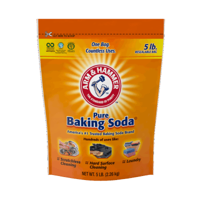 Church & Dwight Arm & Hammer Baking Soda 5 lb. 4 / cs — Representative photo of the same brand and product type. Pictured size, scent, formulation, packaging and quantity may differ. Refer to this listing and the supplied product label for specifications and use instructions.