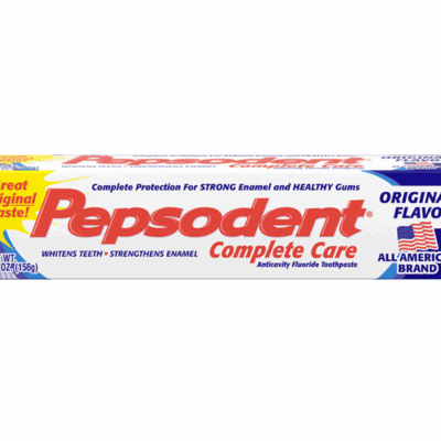 Church & Dwight Pepsodent Complete Care Toothpaste 5.5 oz. 4 / 6 cs — Representative photo of the same brand and product type. Pictured size, scent, formulation, packaging and quantity may differ. Refer to this listing and the supplied product label for specifications and use instructions.