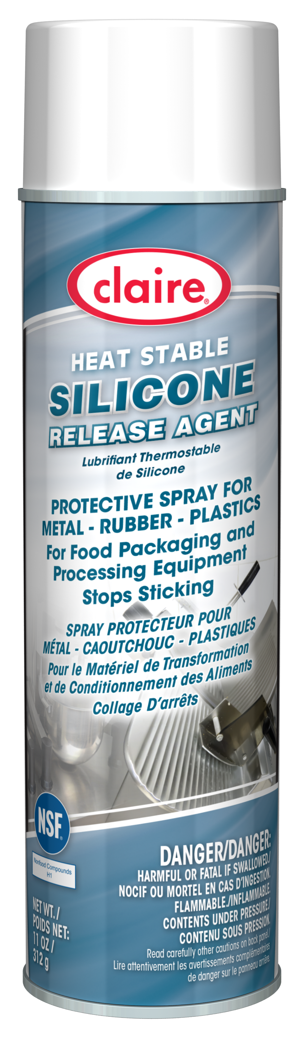Claire CL948 Silicone Release Agent 20 oz Heat Stable 12 / cs; Representative photo of the same brand and product type. Product line, formula, scent, size, packaging and pack quantity shown may differ; this listing's specifications apply.