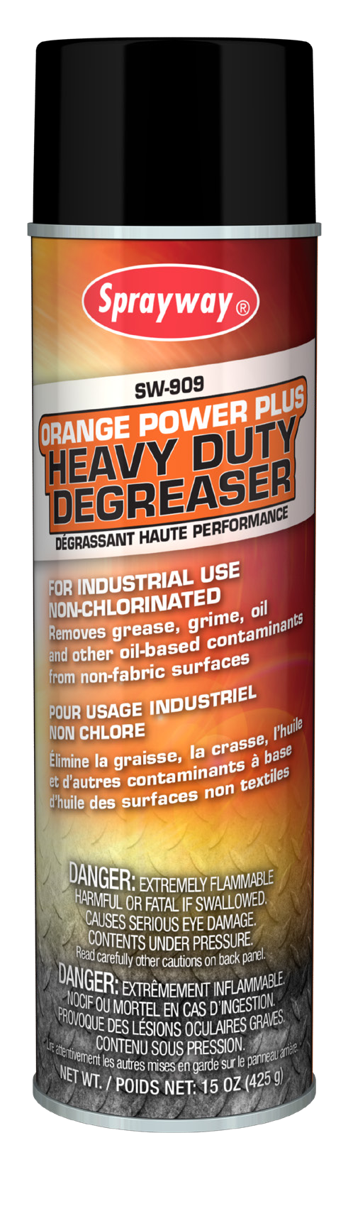 Claire Sprayway Heavy Duty Degreaser Orange Plus 12 / cs; Representative photo of the same brand and product type. Product line, formula, scent, size, packaging and pack quantity shown may differ; this listing's specifications apply.