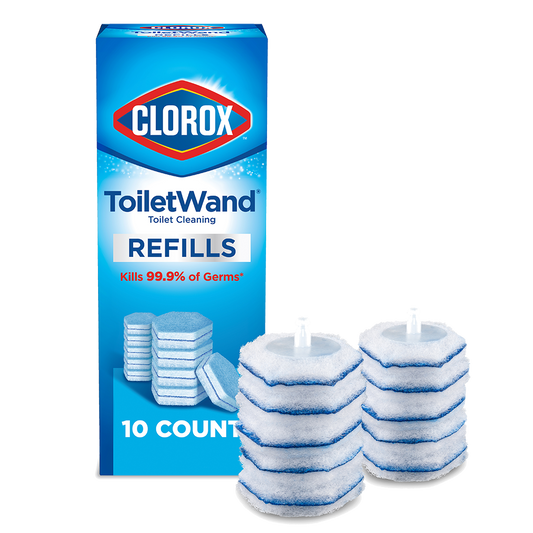 Clorox ToiletWand Cleaning Refill Disposable Srubbing Pads 20ct 4 / cs — Representative photo of the same brand and product type. Pictured size, model, scent, formulation, color, packaging and quantity may differ. Refer to this listing and the supplied product label for specifications and use instructions.