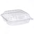 Dart Sandwich Hinged Container 5" Clear 5 1/4 x 5 3/8 x 2 5/8 4 / 125 cs
