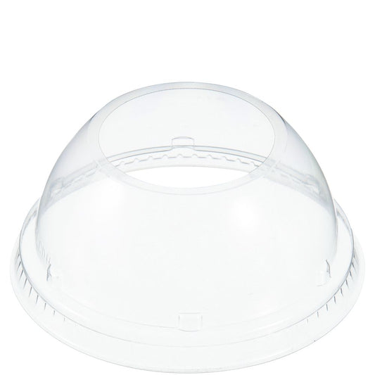 Dart 16LCDHX - 12-24 oz OPS Plastic Dome Lid with 1.9" Hole - Clear; manufacturer catalog photo.
