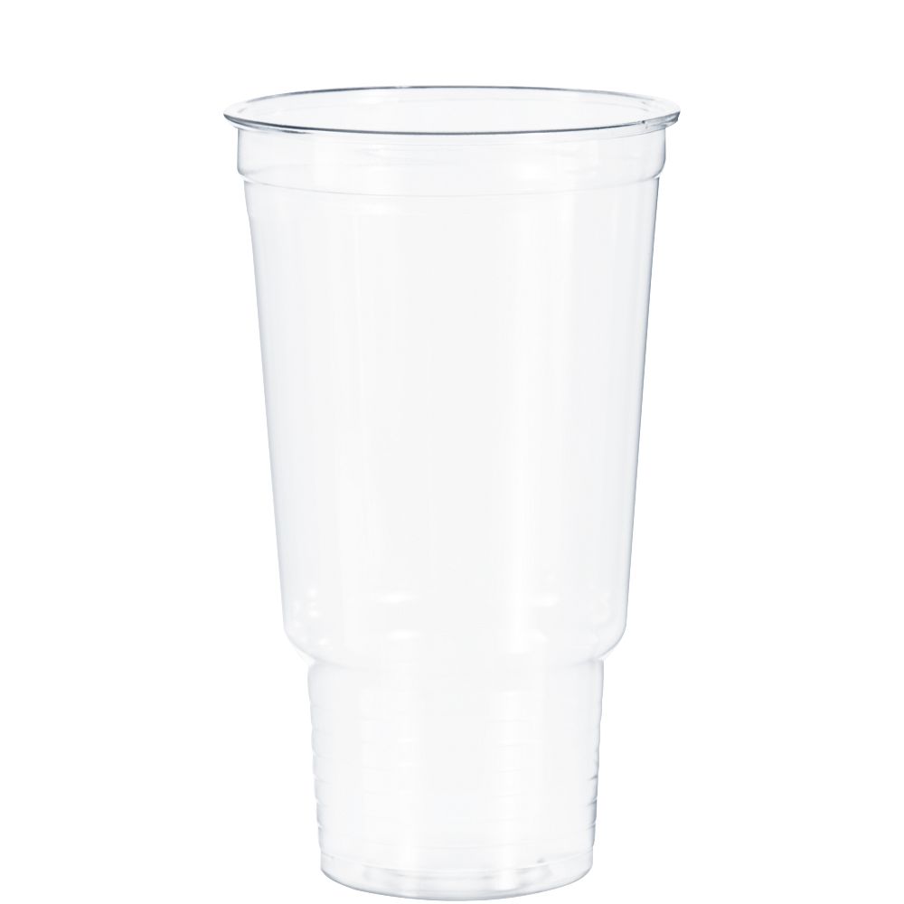 Dart 32AC - 32 oz Pedestal PET Plastic Cup - Clear; manufacturer catalog photo.