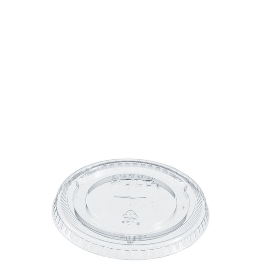 Dart 695TS - 12-14 oz PET Plastic Straw-Slotted Lid - Clear; manufacturer catalog photo.
