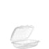 Dart Utility PP Plastic Hinged Container 9" x 6" , Clear , Rectangle 4 / 75 cs