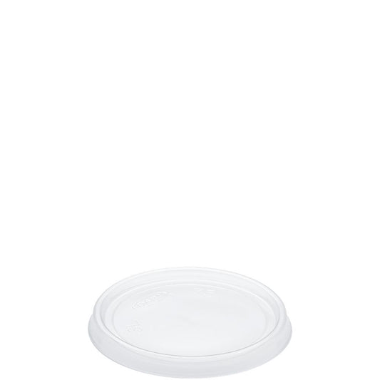 Dart 6CLR - 6 oz OPS Plastic Non-Vented Lid - Clear; manufacturer catalog photo.