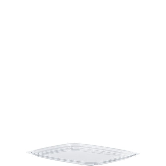 Dart C32DLR - 32 oz Medium OPS Plastic Flat Lid for ClearPac® - Clear; manufacturer catalog photo.
