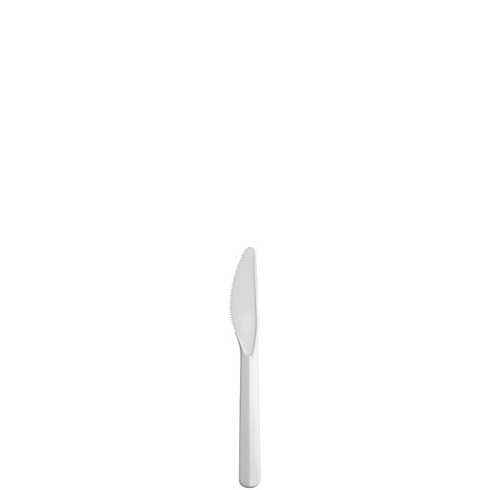 Dart K5BW - Light Weight PP Plastic Knife - White; manufacturer catalog photo.