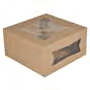 Southern Champion 9" X 9" X 4" Bakery Box w/ Window, Kraft Paperboard 150 / cs — representative family photo from RJ-24133K; size/color/pack may differ
