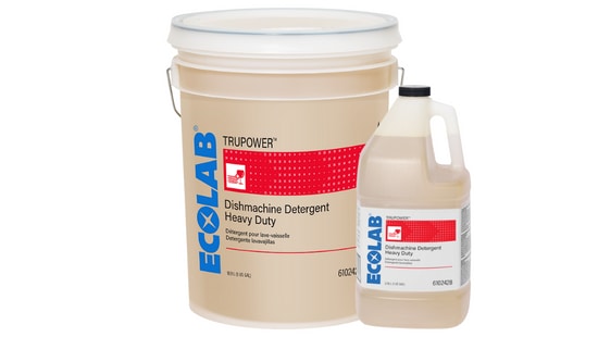 Ecolab machine dishwashing detergent reference photo; pictured formula, labels, model, size and packaging may differ. See listed supplied item.