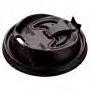 Dart Optima Reclosable Lid Black 10 / 100 cs — supplier reference photo; packaging or variant may differ