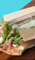 Fischer Bread Bag with Poly Panel 5 1/2 x 2 x 10 Kraft w / window 1000 / cs