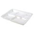 Genpak 5 Compartment Serving tray 10-3/8"x8-3/8x1-3/16 White Foam 4 / 125 cs
