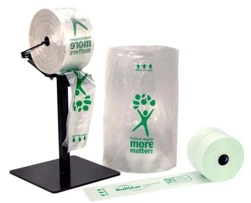 Hilex produce-bag roll reference photo; listed color, print, size, pack and included parts may differ.