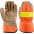 GOAT LEATHER WORK GLOVE WITH REFLECTIVE TAPE