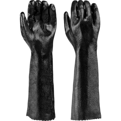GLOVE, 18 INCH BLACK ROUGH FIN