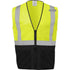 LIME SAFETY VEST BLACK BOTTOM ZIPPER CLOSURE RADIO CLIP 8 POCKETS 5XL