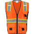 SAFETY VEST ORANGE CLASS 2 ANSI RADIO CLIP 4XL
