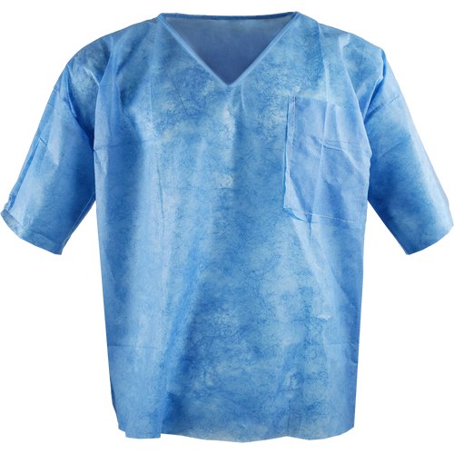 SCRUB TOP, DISPOSABLE, XSM