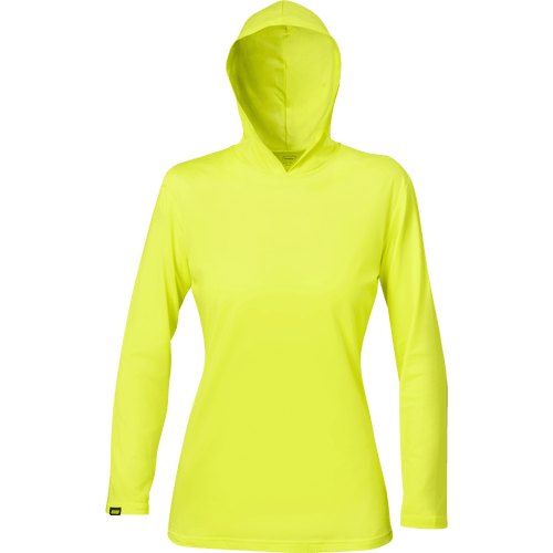 WOMENS, LIME, LONG SLEEVE HOODED