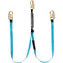 LANYARD, BLUE, TWIN LEG, 12', ONE FORGED STEEL SNAP HOOK, NON SWIVEL ON 3 END'S
