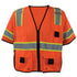 SAFETY VEST, ORANGE, RADIO CLIP, CLASS 3, ANSI