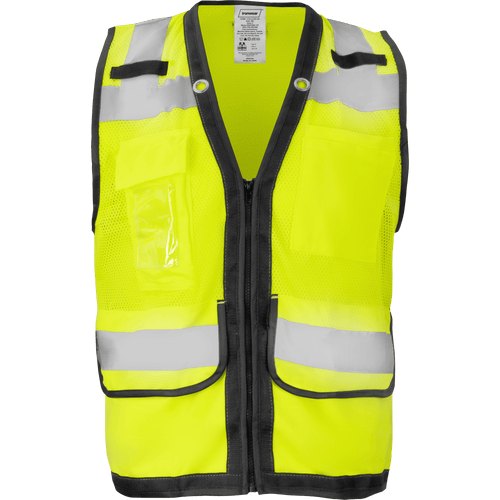 VEST LIME ID HOLDER RADIO CLIP XL