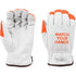 GOAT GRAIN LEATHER, DRIVER GLOVE, CUT A7, ORANGE FINGERTIPS, PRINTED WATCH YOUR HANDS