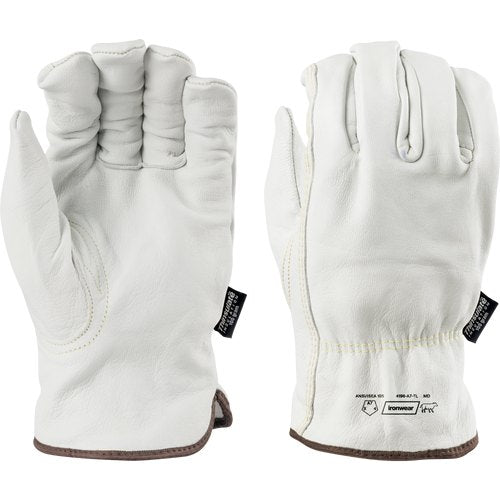 COW GRAIN LEATHER, DRIVER GLOVE, CUT A7, THINSULATE LINING, ALABASTER
