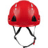 SIDE IMPACT HELMET, RED, ANSI TYPE 2, VENTED
