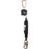 SRL, 6', NON-SWIVEL, STEEL SNAP HOOK