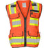 SAFETY VEST FR ORANGE WITH LIME-SILVER TAPE MD