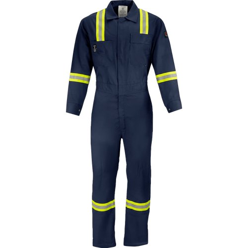 FLAME RESISTANT COVERALL, REFLECTIVE TAPE, X BACK PATTERN