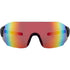 SAFETY GLASSES, YELLOW FRAME, RED MIRROR LENS