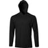 MENS BLACK LONG SLEEVE HOODED LG