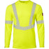 LIME, FLAME RETARDANT, HI VIS LIME, LONG SLEEVE, CLASS 3, SHIRT, REFLECTIVE TAPE