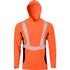 MENS ORANGE LONG SLEEVE HOODED TAPE INSERTS 4XL