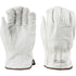 WHITE, COW GRAIN, DRIVER GLOVE, A8, CUT LINER, KEYSTONE THUMB
