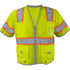 SURVEYORS VEST LIME RD CLIP ID HOLDER CLASS 3 ANSI 3XL