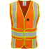 MESH VEST, ORANGE, CHEVRON, FR, CLASS 2 ANSI