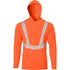 MENS ORANGE LONG SLEEVE HOODED TAPE 3XL